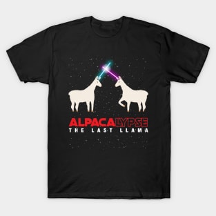 Alpacalypse Alpaca Apocolypspe Funny Star Space Wars Last Llama Parody T-Shirt